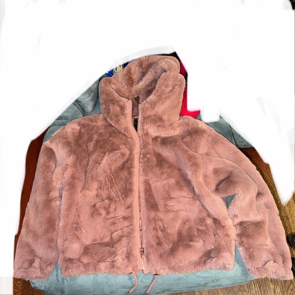 Lucky Brand Faux fur cropped jacket